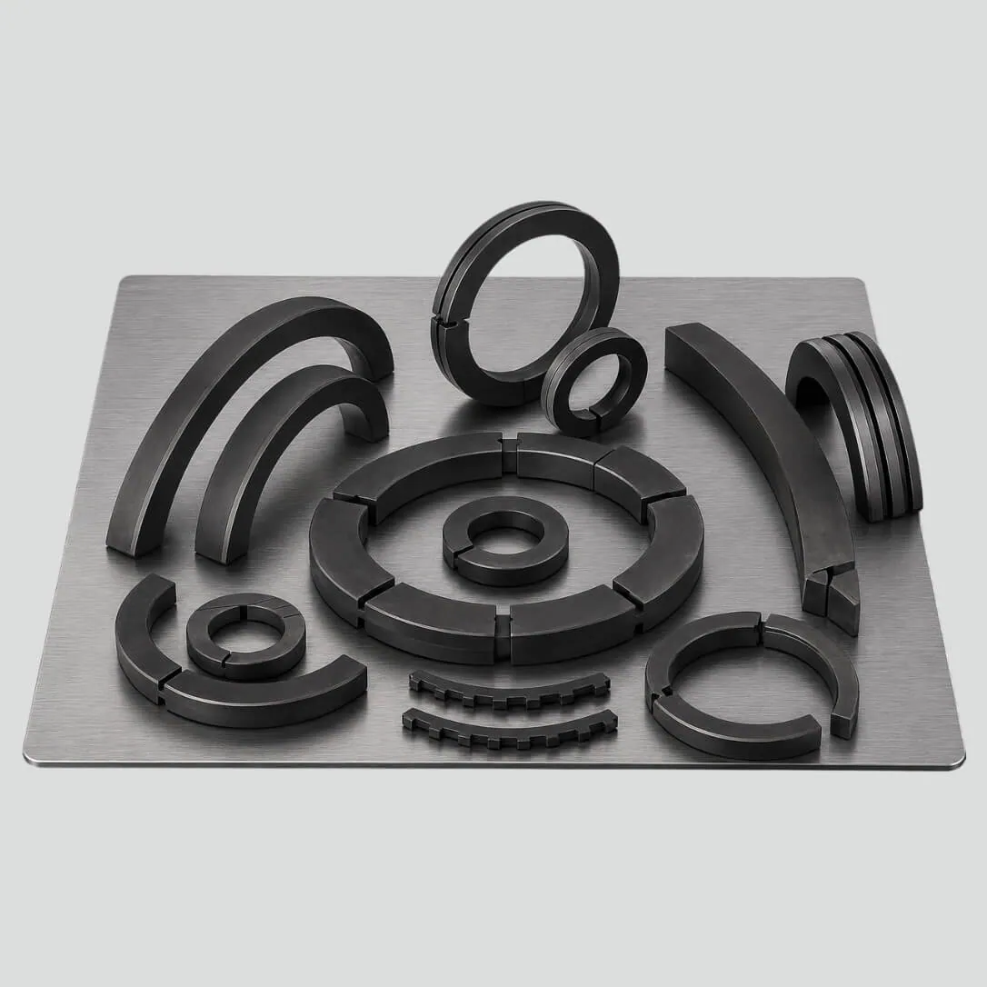 Carbon Segment Rings - Front View